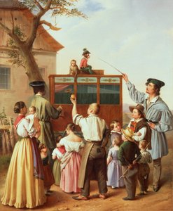 トラベリングオルガングラインダー、1842 作： Edouard Klieber
